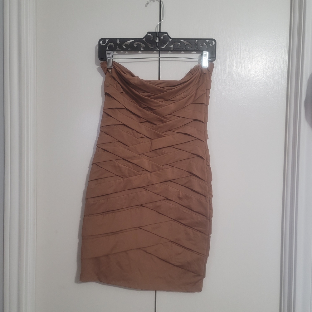 Nikibiki Strapless Tan Dress